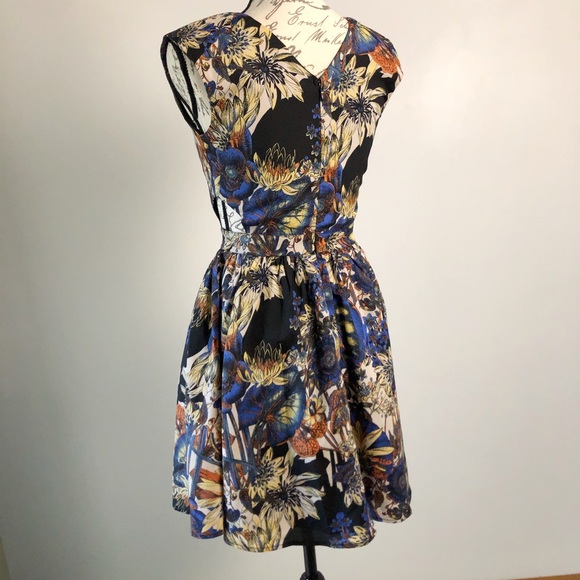 Jealous Tomato Floral Print Cut Out Dress- S - Picture 3 of 8